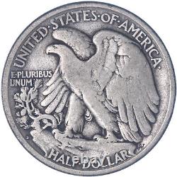 1918 D Walking Liberty Half Dollar 90% Silver Fine FN See Pics P724