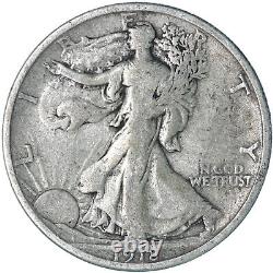1918 D Walking Liberty Half Dollar 90% Silver Fine FN See Pics S755