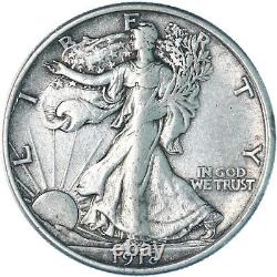 1918 D Walking Liberty Half Dollar 90% Silver Very Fine VF+ See Pics A325