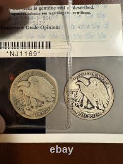 1918 D Walking Liberty Half Dollar Breen -5149 (No AW) Old ANACS Photo Grade G4