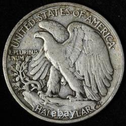 1918-D Walking Liberty Silver Half Dollar XF+ E351 JDCHM