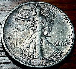 1918 S 50c Walking Liberty Half Dollar, Very Choice Better Date Walker! #F115