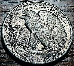 1918 S 50c Walking Liberty Half Dollar, Very Choice Better Date Walker! #F115