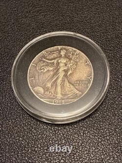 1918 Walking Liberty Half Dollar VF-XF Condition