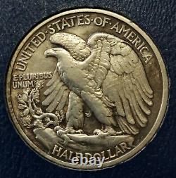 1918 Walking Liberty Silver Half Dollar Grading XF Nice Original Uncleaned Coin