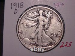 1918-d Walking Liberty Half Vf + Nice Popular Date Combined Shipping