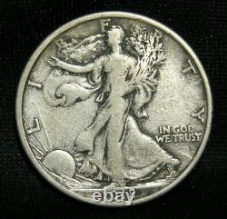 1918d Walking Liberty Half With Vf+ Details