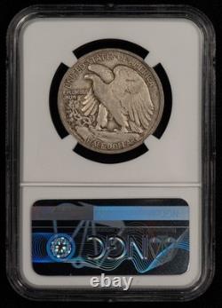 1919-D 50c Walking Liberty Half Dollar -Weak Strike Looks XF- NGC VF 25 B5425