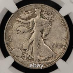 1919-D 50c Walking Liberty Half Dollar -Weak Strike Looks XF- NGC VF 25 B5425