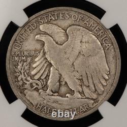 1919-D 50c Walking Liberty Half Dollar -Weak Strike Looks XF- NGC VF 25 B5425