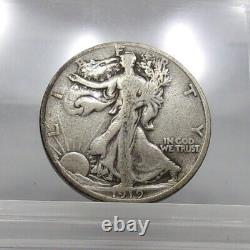 1919-D WALKING LIBERTY HALF DOLLAR 90% SILVER FINE Nice U. S. Coin Rare Key Date