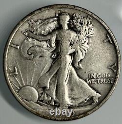 1919 D Walking Liberty Silver Half Dollar 50C