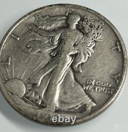 1919 D Walking Liberty Silver Half Dollar 50C