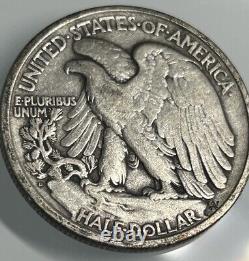 1919 D Walking Liberty Silver Half Dollar 50C