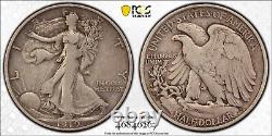 1919-D Walking Liberty Silver Half Dollar PCGS VF 30 Gold Shield