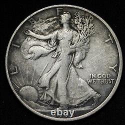 1919-D Walking Liberty Silver Half Dollar VF+/XF E330 JCLR