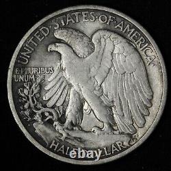 1919-D Walking Liberty Silver Half Dollar VF+/XF E330 JCLR