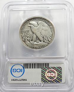 1919 Liberty Walking silver Half Dollar certified by ICG VF20 Condition (713)