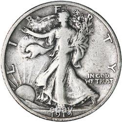 1919 (P) Walking Liberty Half Dollar 90% Silver Fine FN See Pics G009