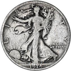 1919 (P) Walking Liberty Half Dollar 90% Silver Fine FN See Pics G278