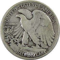 1919 S Liberty Walking Half Dollar F Fine 90% Silver 50c SKUI4889