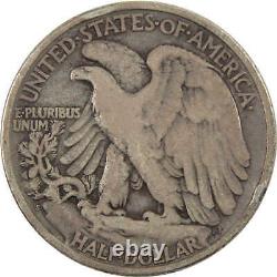 1919 S Liberty Walking Half Dollar F Fine 90% Silver 50c SKUI6102