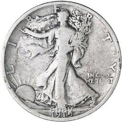 1919 S Walking Liberty Half Dollar 90% Silver Fine FN See Pics G016