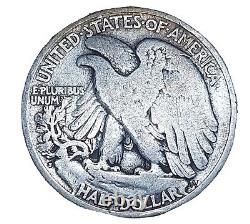 1919-S Walking Liberty Silver Half Dollar Scarce Date/Tougher Grade F FINE