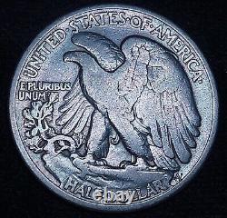 1919 Walking Liberty Silver Half Dollar Scarce Date/Tougher Grade F Details