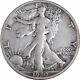 1920-d Walking Liberty Silver Half Dollar Vf Uncertified #935