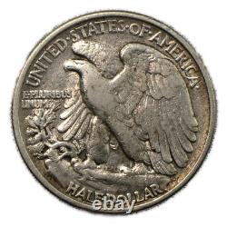 1920-P Philadelphia Walking Liberty Silver Half 50c Extremely Fine XF+ Cleaned