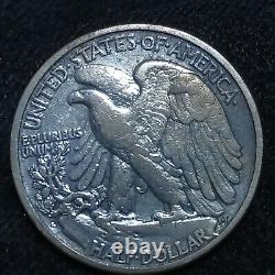 1920-S Walking Liberty Silver Half DollarBetter DateVF+ DetailsToned