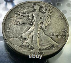 1920-d Silver Walking Liberty Half Dollar E6