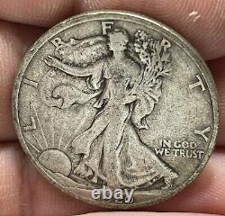1920-d Silver Walking Liberty Half Dollar E6