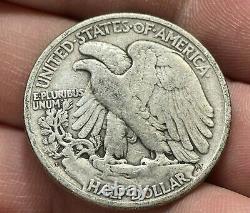 1920-d Silver Walking Liberty Half Dollar E6