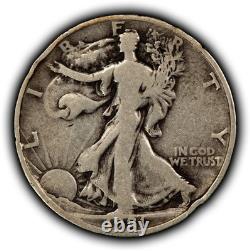 1921-D 50c Walking Liberty Silver Half Dollar Fine Key Date SKU-H3722