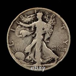 1921-D 50c Walking Liberty Silver Half Dollar Fine Key Date SKU-H3722