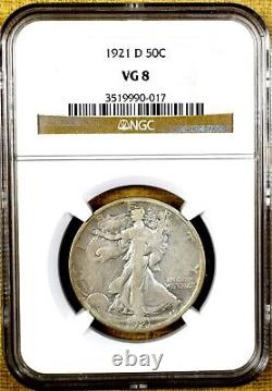 1921-D NGC VG08 Walking Liberty Half Dollar