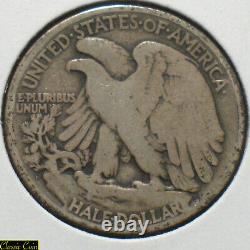 1921-D Silver Walking Liberty Half Dollar 50c Nice Solid VG 90% Silver Key Date