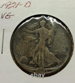 1921-D VG Walking Liberty Half Dollar