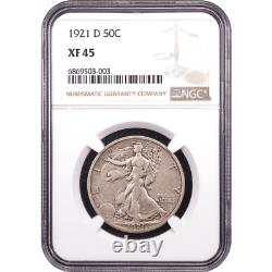 1921-D Walking Liberty Half (50c) NGC XF45