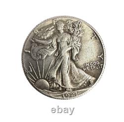 1921-D-Walking Liberty Half Dollar 50C