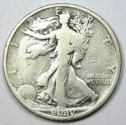 1921-D Walking Liberty Half Dollar 50C Coin VG Details Rare Date