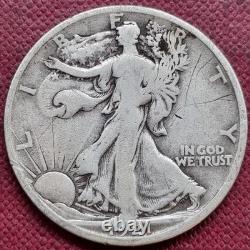 1921 D Walking Liberty Half Dollar 50c Better Grade DENVER KEY DATE RARE #93151