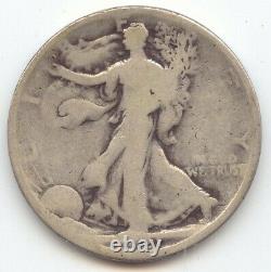 1921-D Walking Liberty Half Dollar, Key Date, Good
