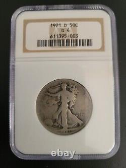 1921-D Walking Liberty Half Dollar NGC G-4 Key Date