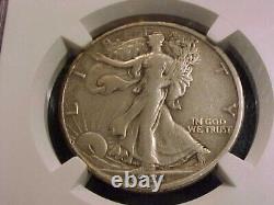 1921-D Walking Liberty Half Dollar, NGC VF30 grade, a nice coin