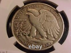 1921-D Walking Liberty Half Dollar, NGC VF30 grade, a nice coin