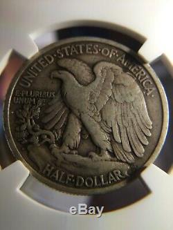 1921-D Walking Liberty Half Dollar NGC VF 30. Exceptional Detail. Key Date
