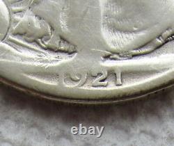 1921-D Walking Liberty Half Dollar Rare Key Date Denver Cleaned Damaged Filler